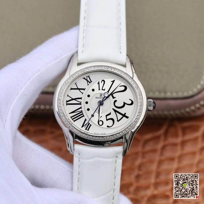 Replica Audemars Piguet 77301ST.ZZ.D015CR.01 Millenary White Dial Diamond Bezel 1:1 Best Edition - DEEPREPS