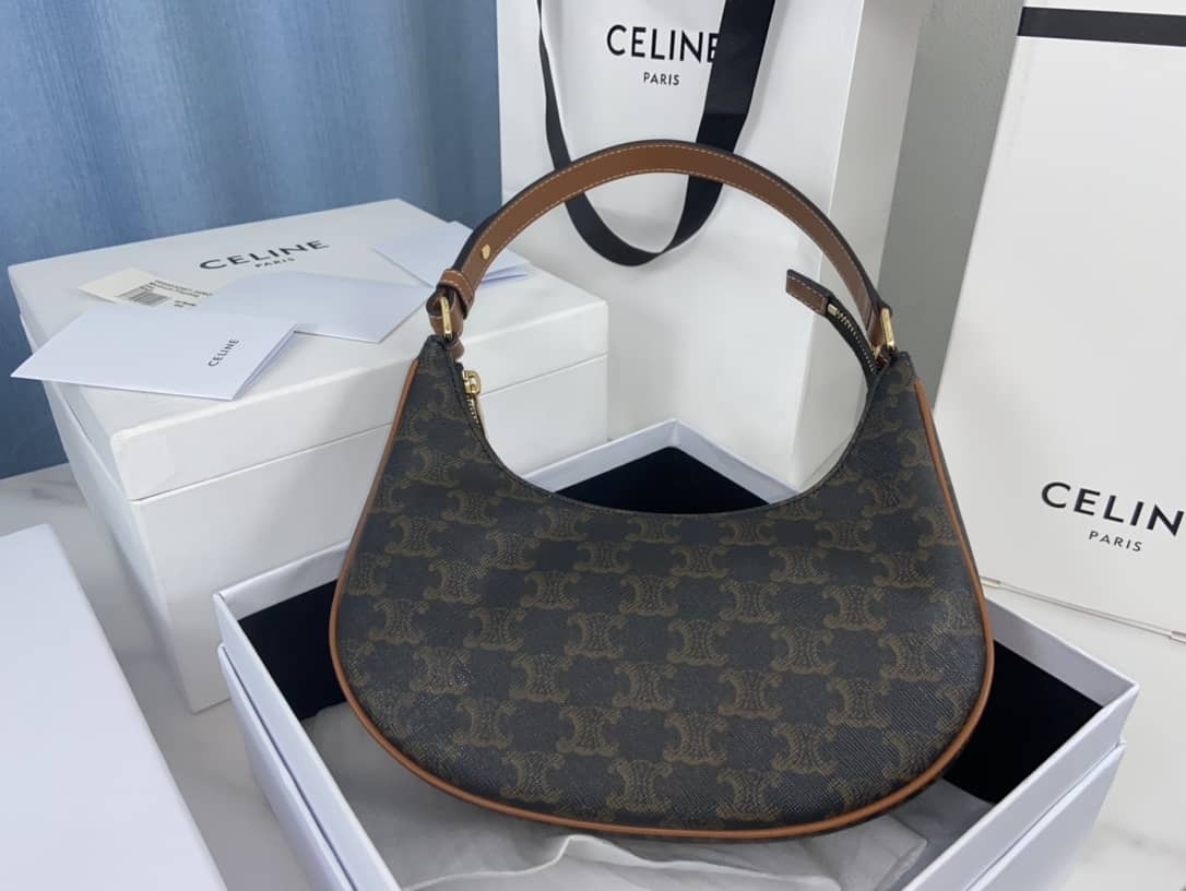 Celine Triomphe Bag Dupe Ava Triomphe Canvas Replica Hobo Bag - DEEPREPS