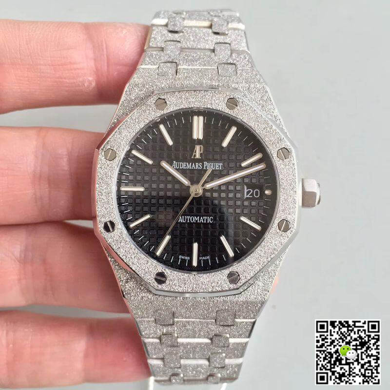 Replica Audemars Piguet Royal Oak 15454BC.GG.1259BC.01 1:1 Best Edition Black Textured Dial - DEEPREPS