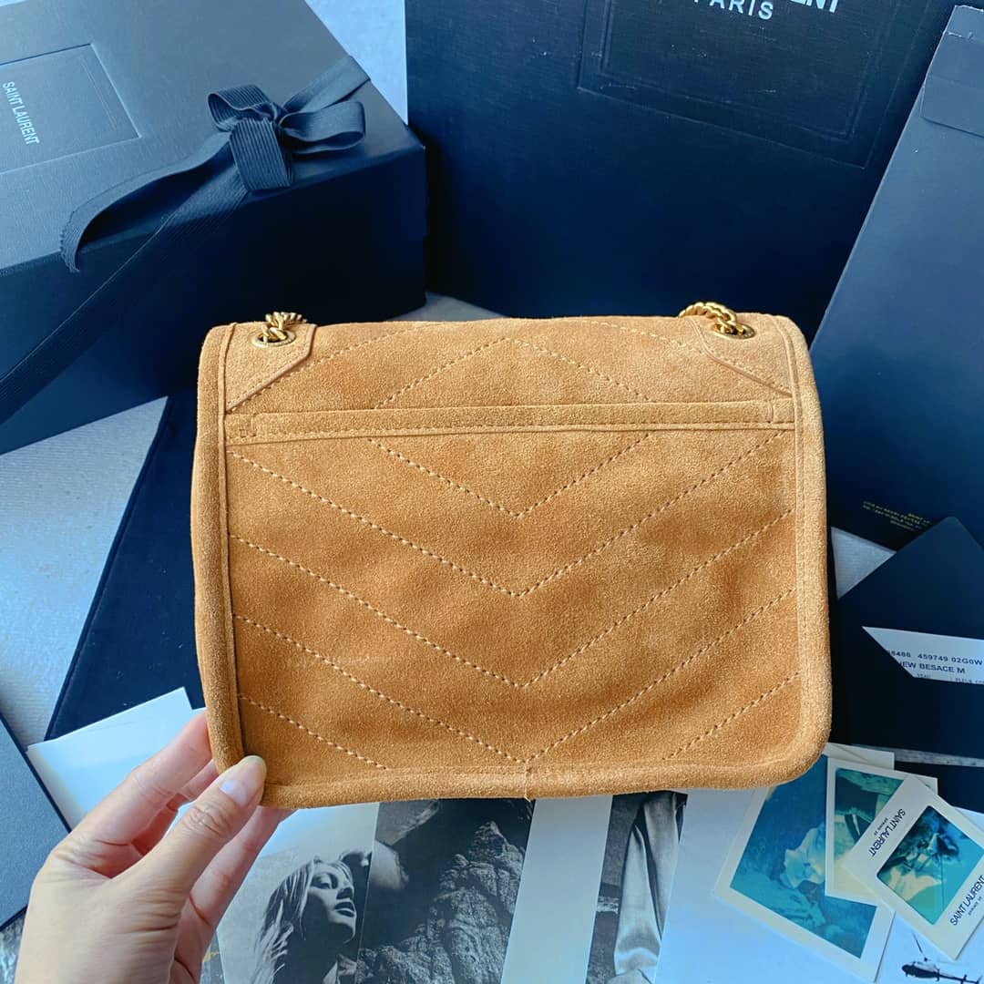 YSL Dupes Bags Niki Small In Suede Leather Caramel Bag(ColaReps) - DEEPREPS