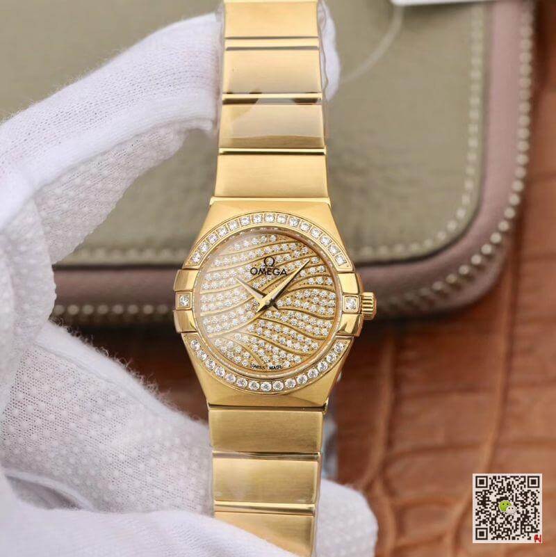 Replica Omega Constellation Quartz Ladies 18K Yellow Gold 1:1 Best Edition - DEEPREPS