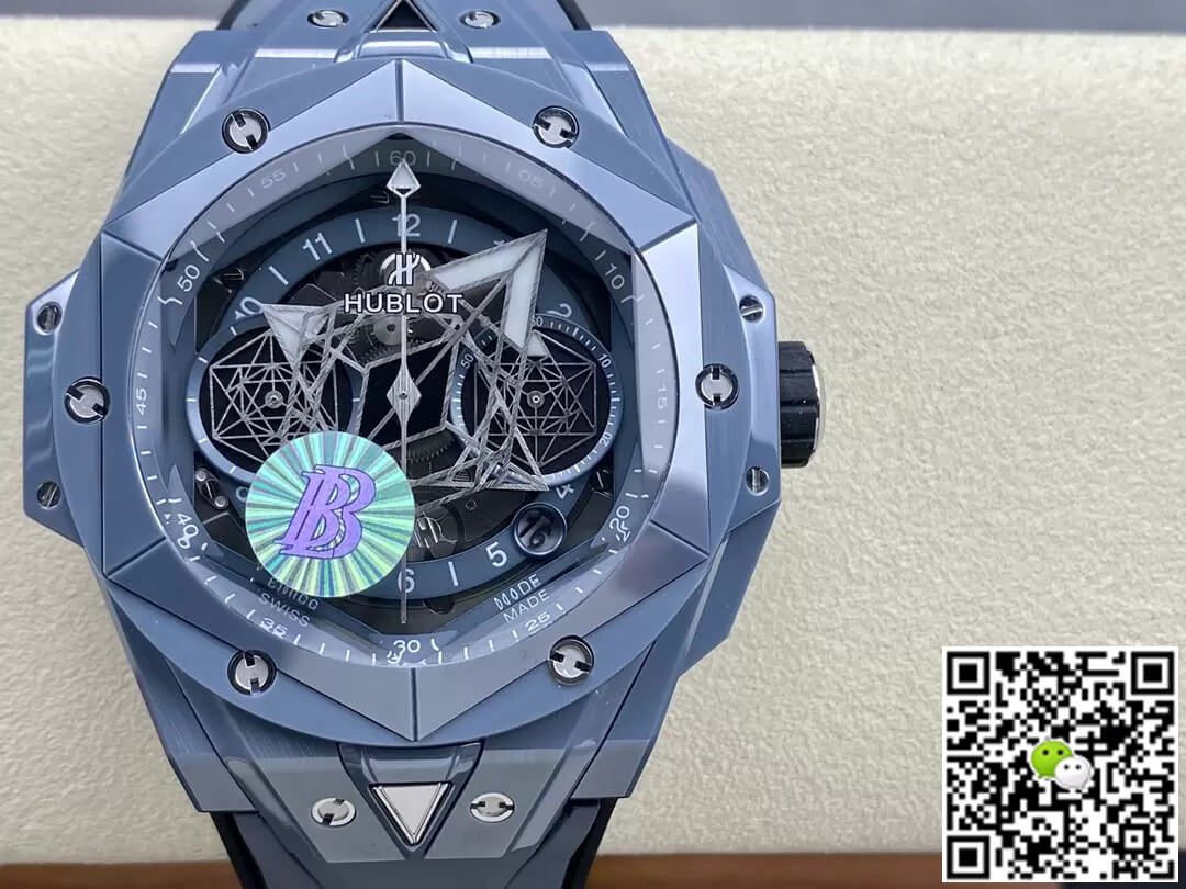 Replica Hublot Big Bang Sang Bleu II 418.FX.8007.RX.MXM21 1:1 Best Edition Gray Ceramic - DEEPREPS