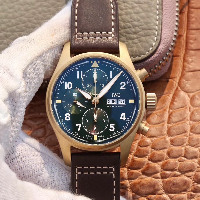 Replica IWC Pilot IW387902 Spitfire Chronograph 1:1 Best Edition Bronze Case - DEEPREPS