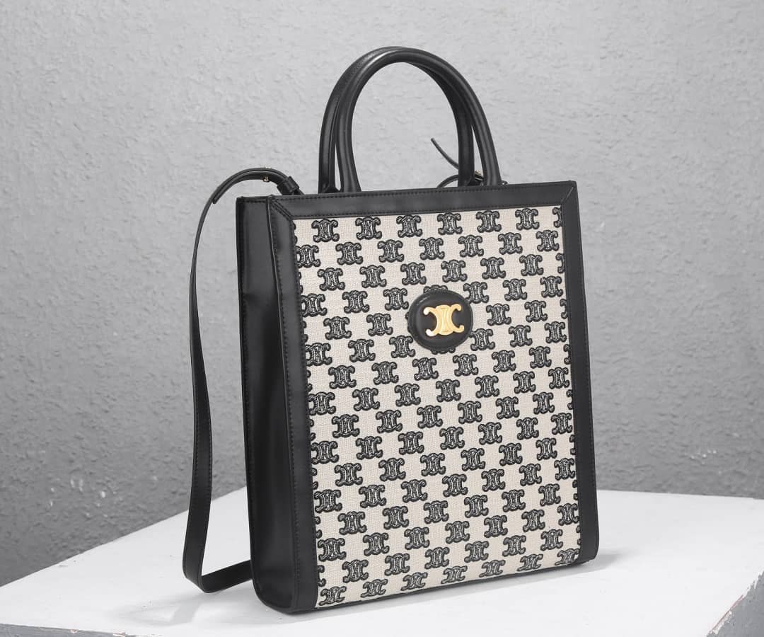 Celine Triomphe Canvas Small Cabas Vertical Replica Bag - DEEPREPS