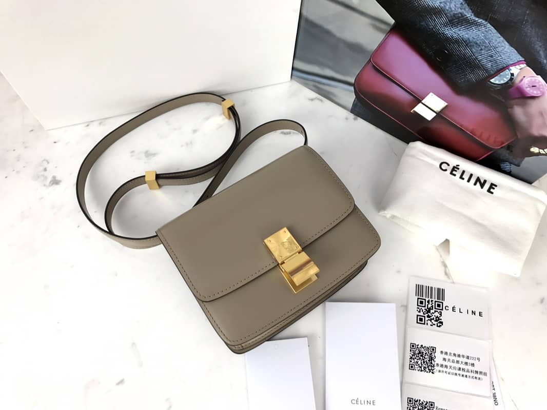 Celine Box Bag Dupe Teen Classic Calfskin Box Replica Handbag - DEEPREPS