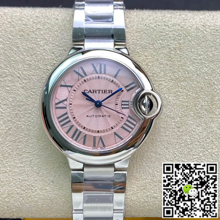 Replica Ballon Bleu De Cartier 33MM W6920100 1:1 Best Edition Pink Dial - DEEPREPS