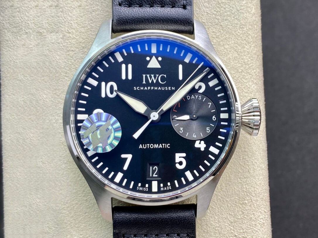 Replica IWC Pilot 46MM 1:1 Best Edition Stainless Steel Black Dial - DEEPREPS