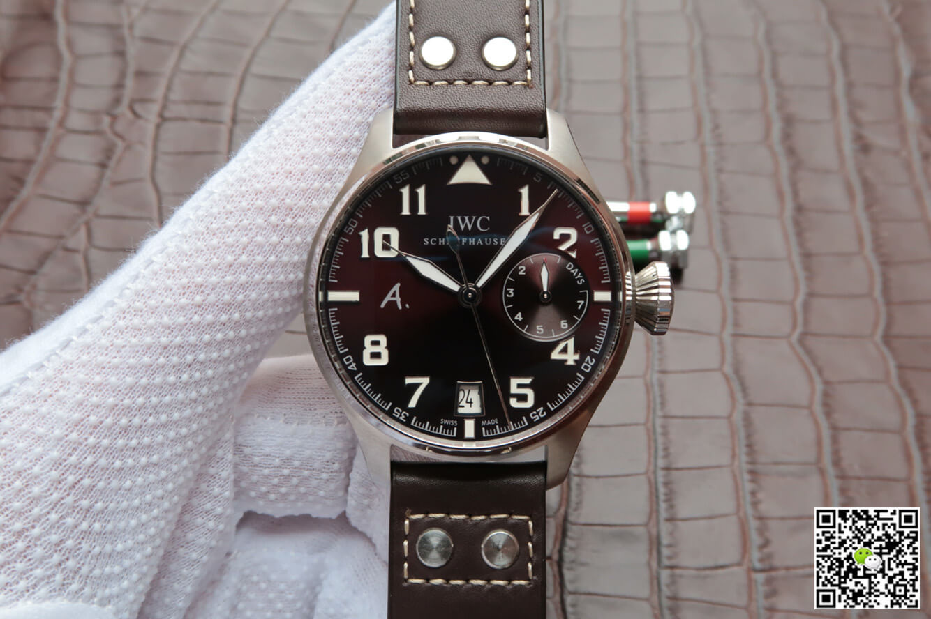 Replica IWC Pilot IW500422 1:1 Best Edition Brown Dial Leather Strap - DEEPREPS