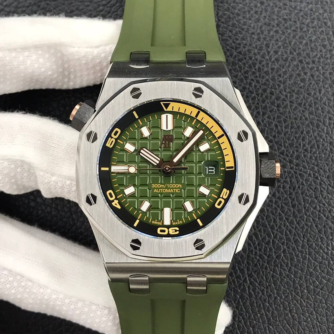 Replica Audemars Piguet Royal Oak Offshore 15720ST.OO.A052CA.01 1:1 Best Edition Army Green Dial - DEEPREPS