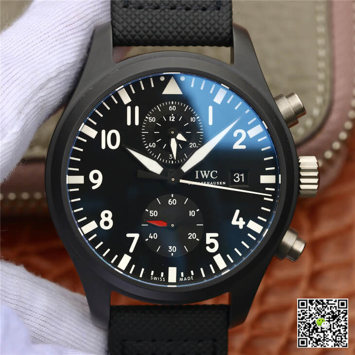 Replica IWC Pilot TOP GUN IW389001 1:1 Best Edition Black Dial - DEEPREPS