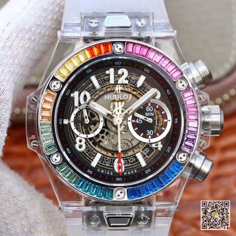 Replica Hublot Big Bang Unico 411.JX.4802.RT Mechanical Watches 1:1 Best Edition Rubber Strap - DEEPREPS