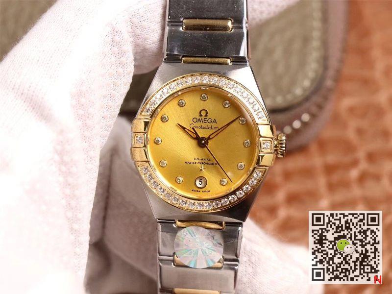 Replica Omega Constellation 131.25.29.20.58.001 1:1 Best Edition V5 Yellow Gold Diamond Bezel - DEEPREPS