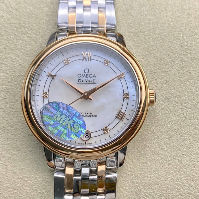 Replica Omega De Ville 1:1 Best Edition Rose Gold Diamond Dial - DEEPREPS