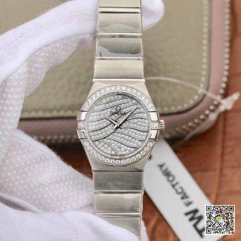 Replica Omega Constellation Quartz Ladies 27mm Diamond Dial 1:1 Best Edition - DEEPREPS