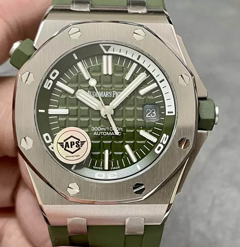 Replica Audemars Piguet Royal Oak Offshore 15710ST.OO.A052CA.01 1:1 Best Edition Green Dial - DEEPREPS
