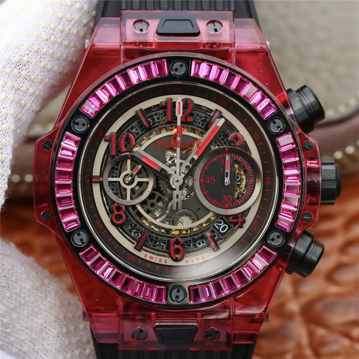 Replica Hublot Big Bang 411.JX.4802.RT 1:1 Best Edition Red Case Black Strap - DEEPREPS
