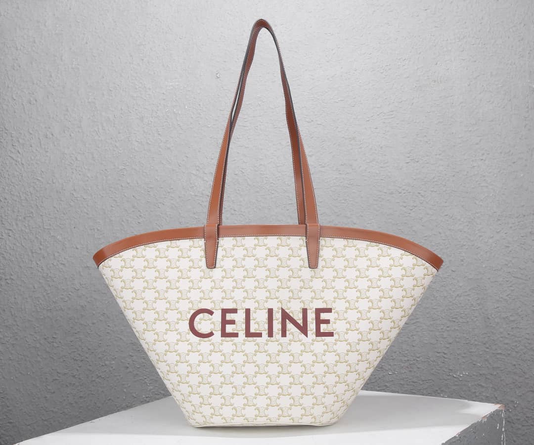 Celine Triomphe Bag Dupe Large Couffin Triomphe Canvas Print Tote - DEEPREPS