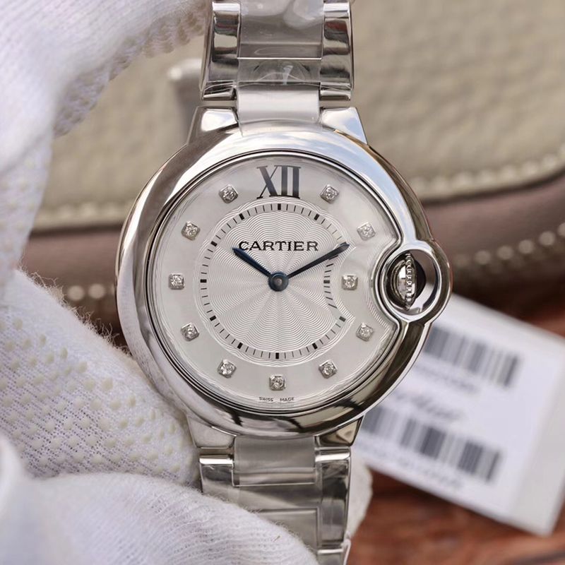 Replica Ballon Bleu De Cartier 33mm 1:1 Best Edition Quartz ETA157 White Dial - DEEPREPS