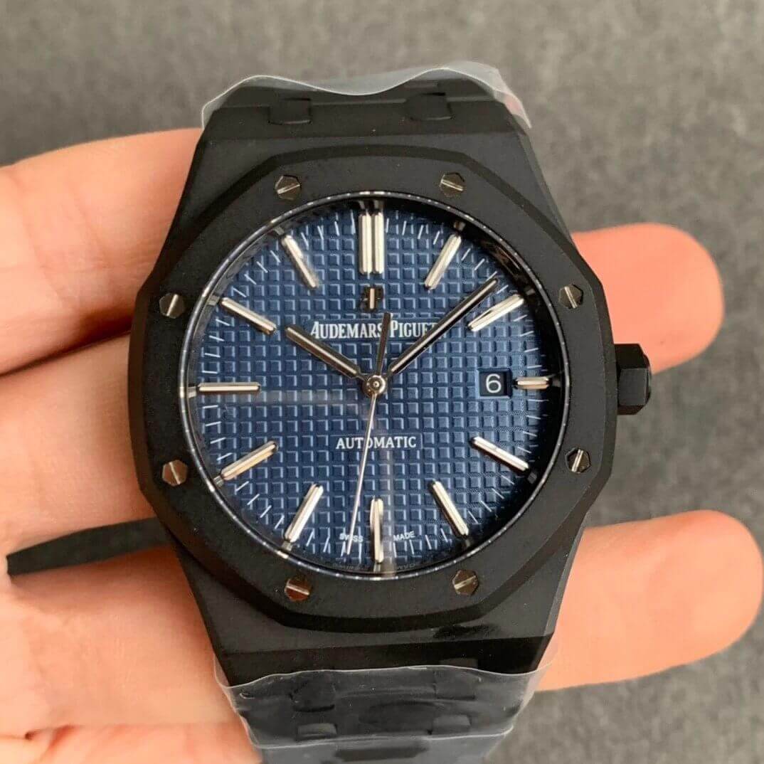 Replica Audemars Piguet Royal Oak 15400 DLC Version 1:1 Best Edition Blue Dial - DEEPREPS
