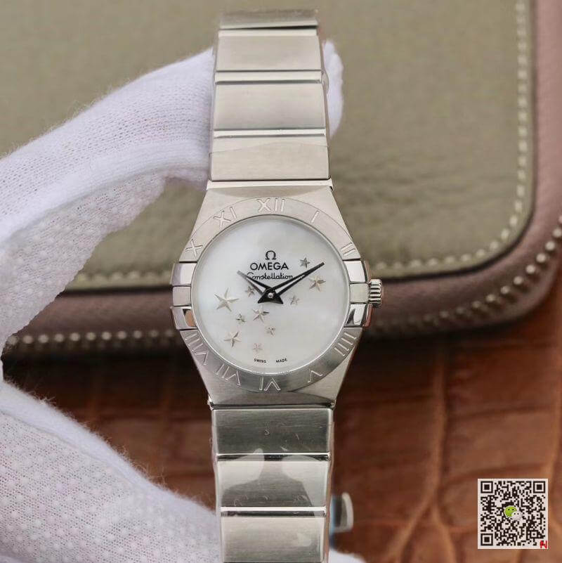 Replica Omega Constellation Quartz Ladies 27mm 1:1 Best Edition White Dial - DEEPREPS