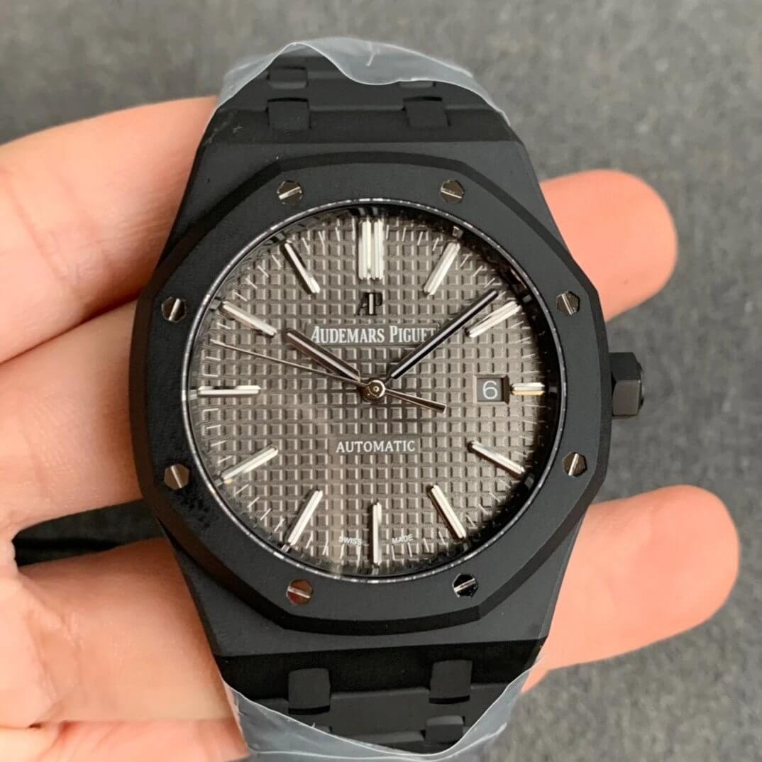 Replica Audemars Piguet Royal Oak 15400 DLC Version 1:1 Best Edition Grey Dial - DEEPREPS