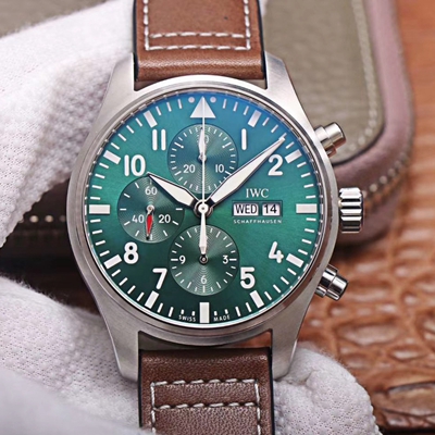 Replica IWC Pilot Chronograph IW377726 1:1 Best Edition Green Dial - DEEPREPS
