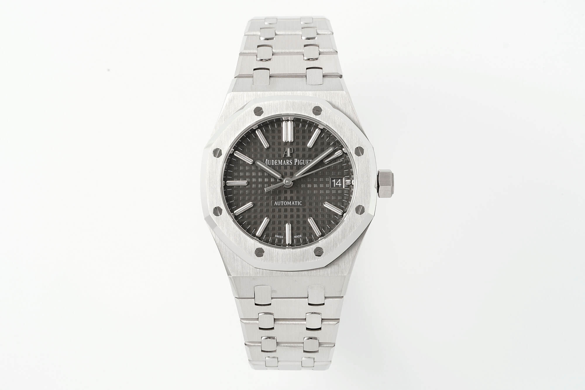 Replica Audemars Piguet Royal Oak 15450ST.OO.1256ST.02 1:1 Best Edition Gray Ruthenium Dial - DEEPREPS