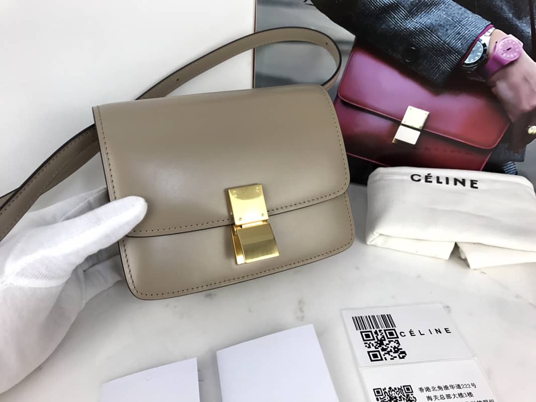 Celine Box Bag Dupe Teen Classic Calfskin Box Replica Handbag - DEEPREPS
