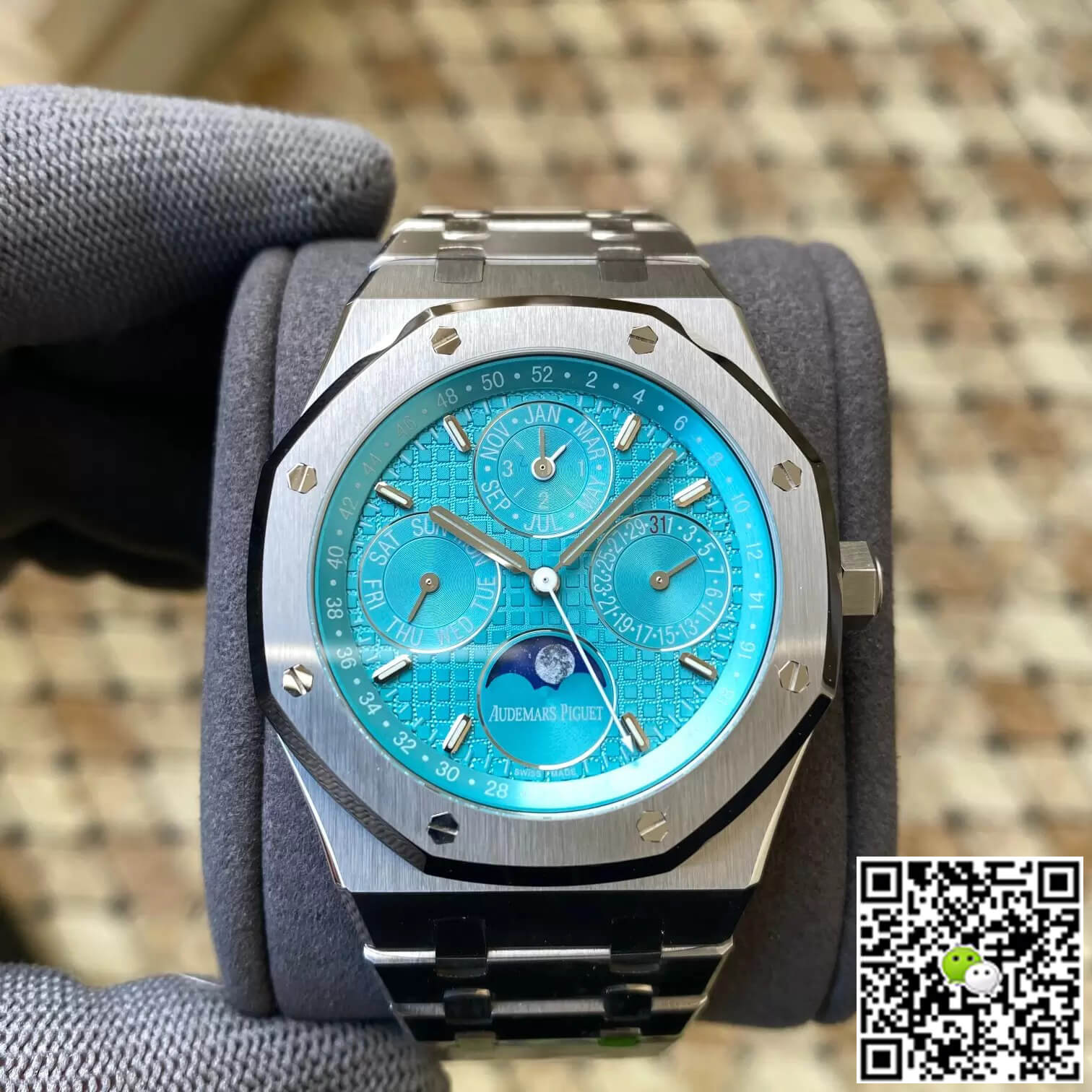 Replica Audemars Piguet Royal Oak 26613ST.OO.1220ST.01 1:1 Best Edition Cyan Blue Dial - DEEPREPS