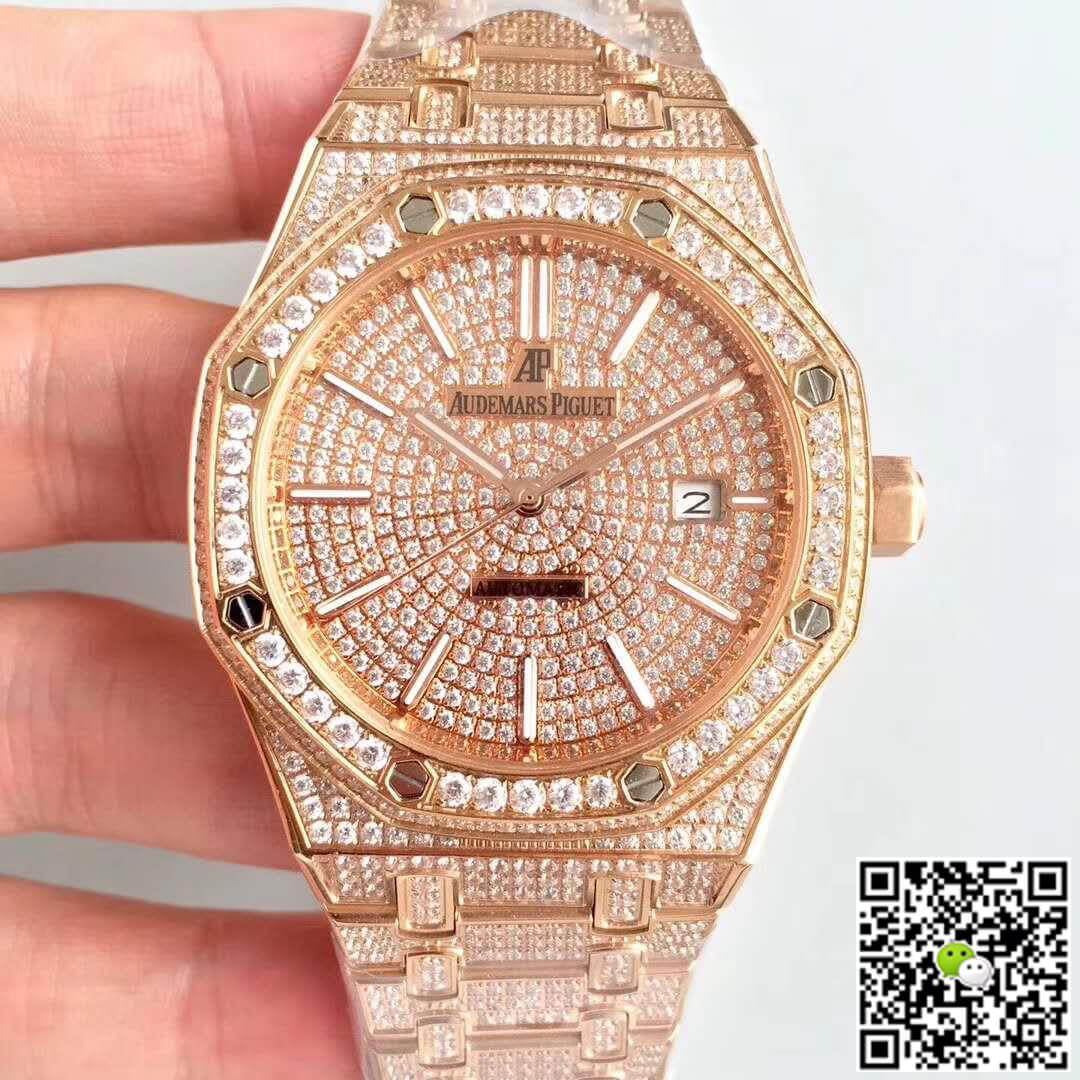 Audemars Piguet Replica 1:1 Best Edition Rose Gold Diamond Dial - DEEPREPS