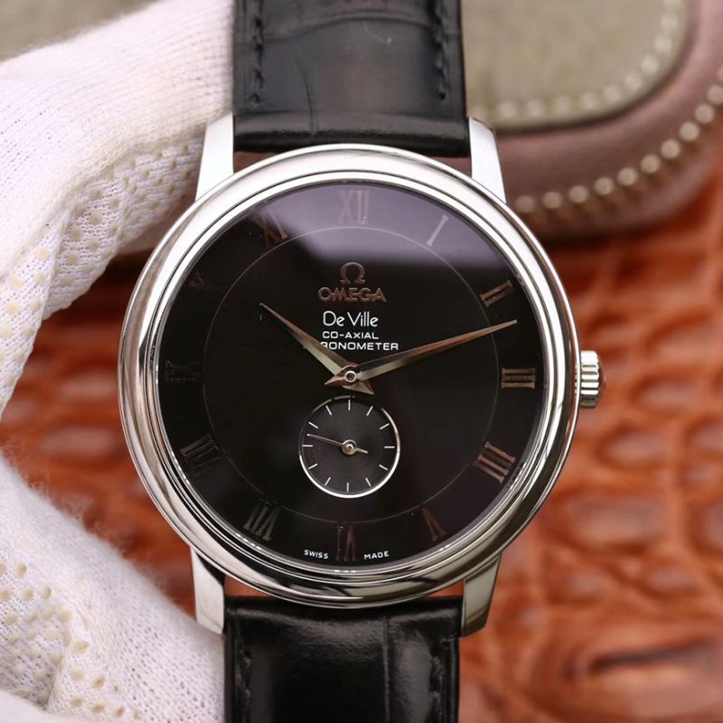 Replica Omega De Ville Prestige 4813.40.01 Men Watches 1:1 Best Edition Black dial - DEEPREPS