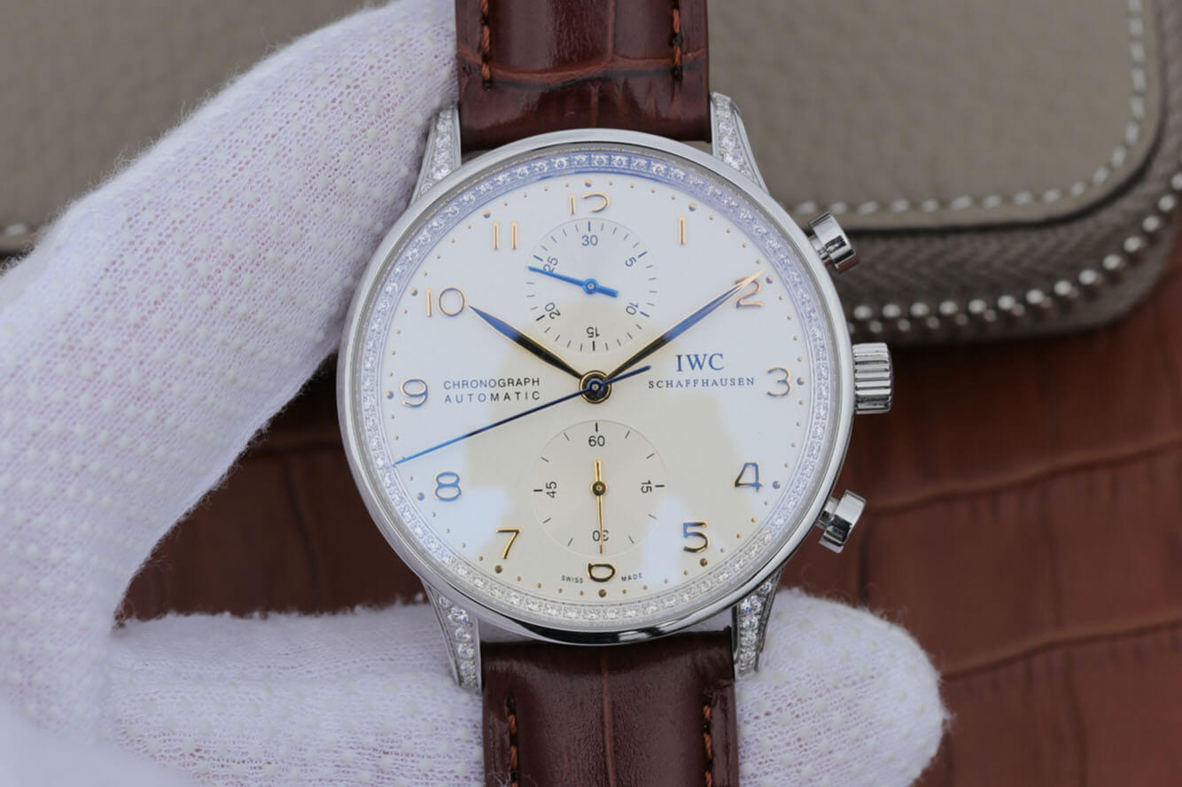 Replica IWC Portugieser IW371440 1:1 Best Edition V2 Diamond Bezel - DEEPREPS