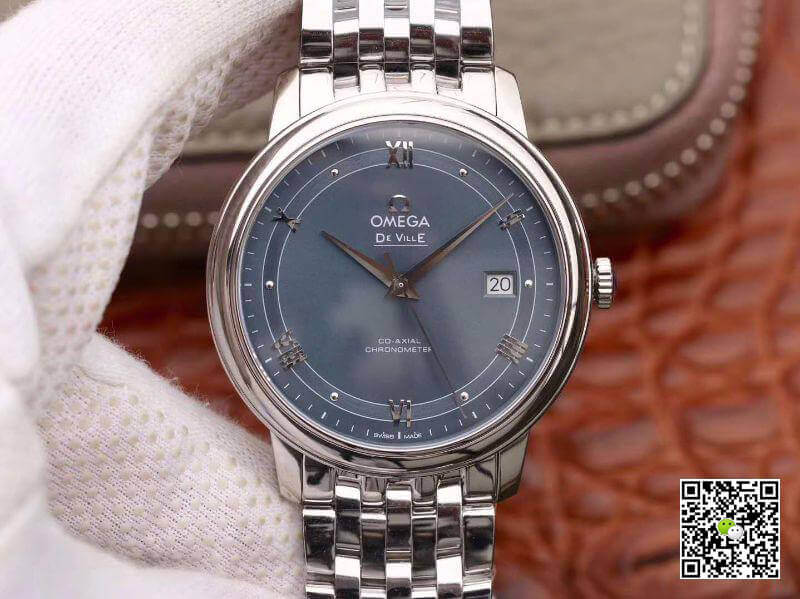 Replica Omega De Ville Prestige 424.10.40.20.03.002 Men Watches 1:1 Best Edition Blue Dial - DEEPREPS