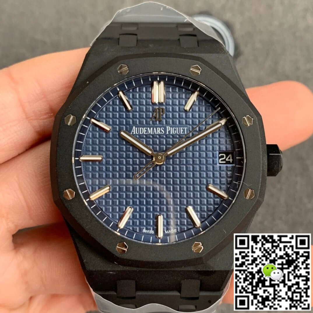 Replica Audemars Piguet Royal Oak 15500 DLC Version 1:1 Best Edition Blue Dial - DEEPREPS