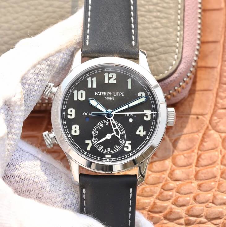 Replica Patek Philippe Calatrava 5524 1:1 Best Edition Black Dial - DEEPREPS