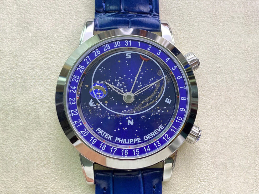 Replica Patek Philippe Grand Complications 6102P-001 1:1 Best Edition Sky Moon Blue Dial - DEEPREPS