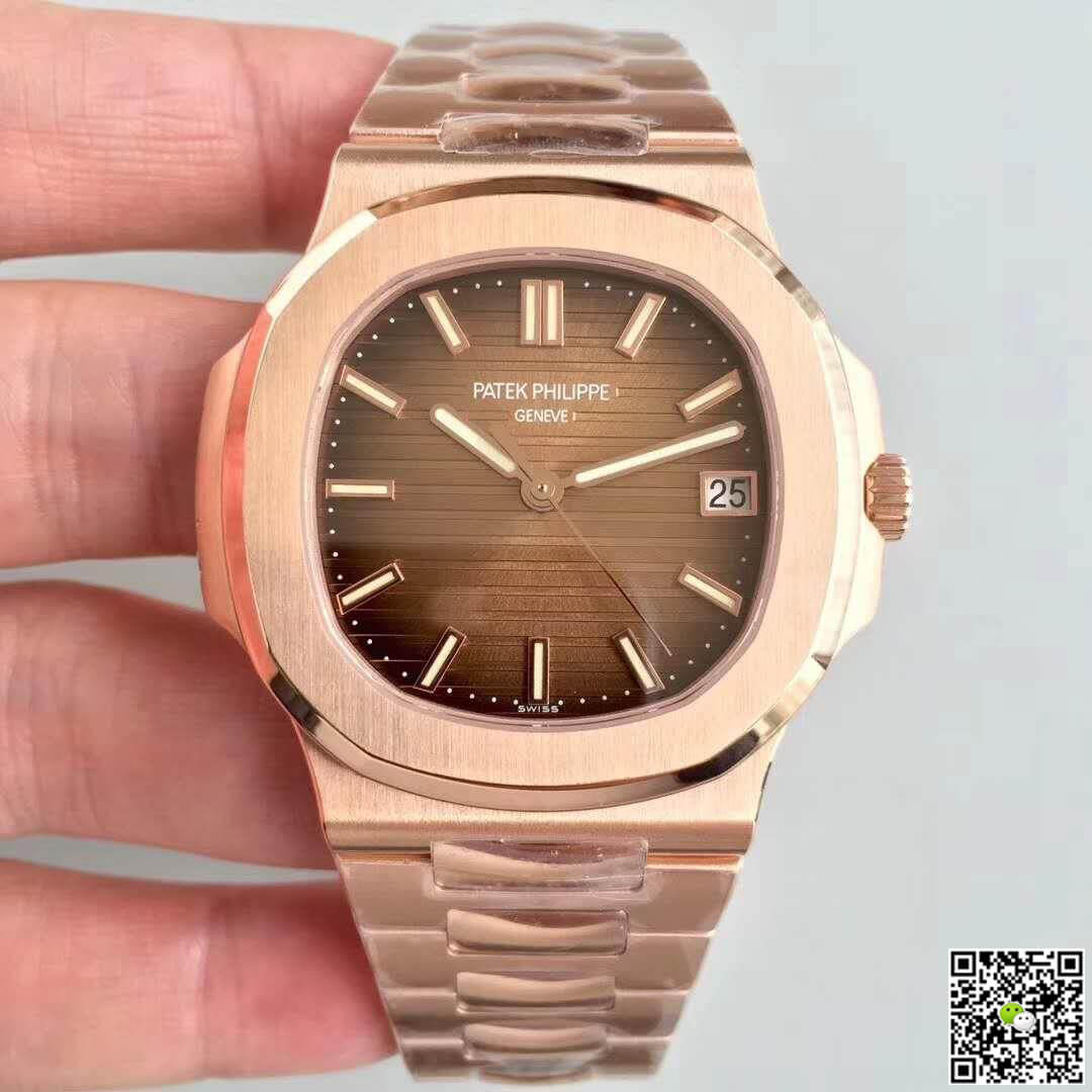 Patek Philippe Replica Nautilus 5711/1R-0011:1 Best Edition Brown Textured Dial - DEEPREPS