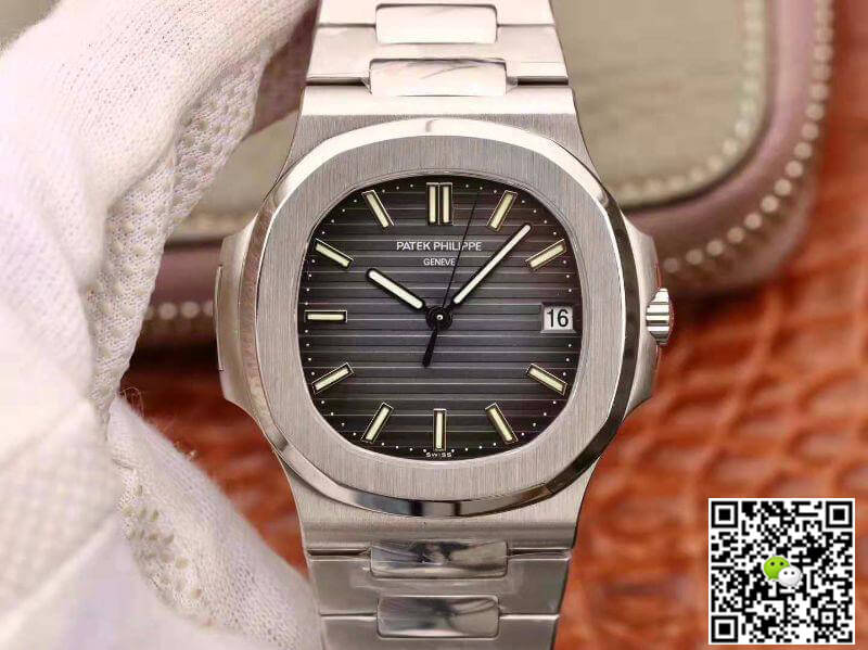 Replica Patek Philippe Nautilus Jumbo 5711 1:1 Best Edition Grey Textured Dial - DEEPREPS