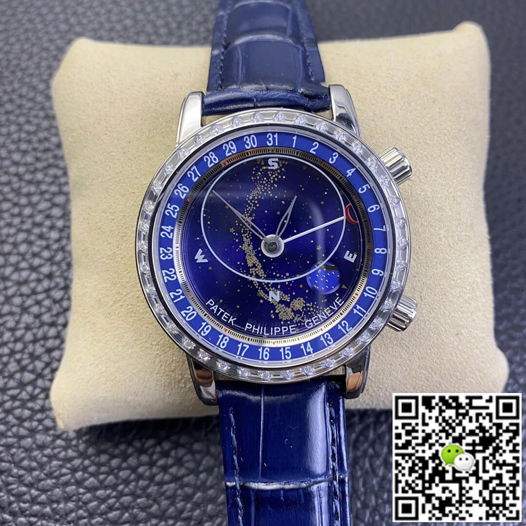 Replica Patek Philippe Grand Complications 6104G-001 1:1 Best Edition Sky Moon Blue Dial - DEEPREPS