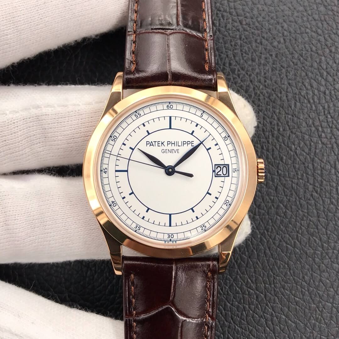 Replica Patek Philippe Calatrava 5296R-001 1:1 Best Edition Rose Gold White Dial - DEEPREPS