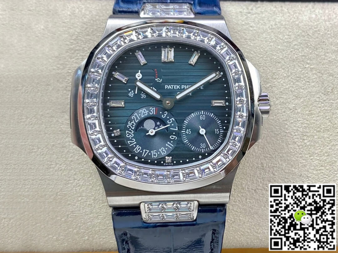 Replica Patek Philippe Nautilus 5724G-001 1:1 Best Edition Blue Strap - DEEPREPS