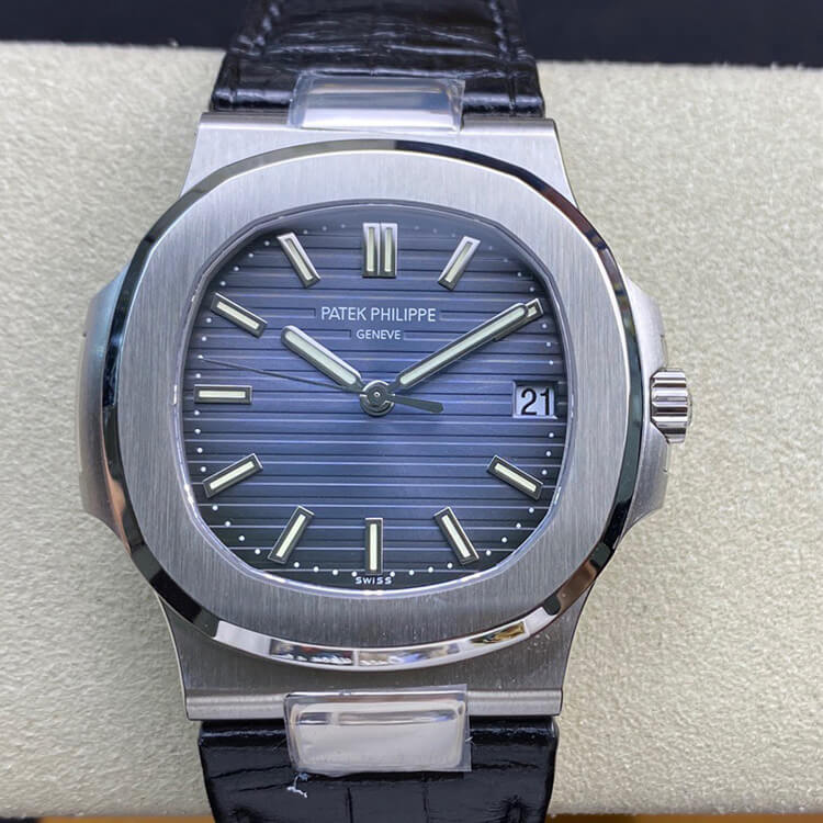 Replica Patek Philippe Nautilus 5711 1:1 Best Edition Blue Dial Cowhide Strap - DEEPREPS