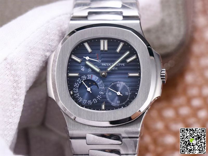 Replica Patek Philippe Nautilus 5712/1A-001 1:1 Best Edition Blue Dial Steel Strap Movement - DEEPREPS
