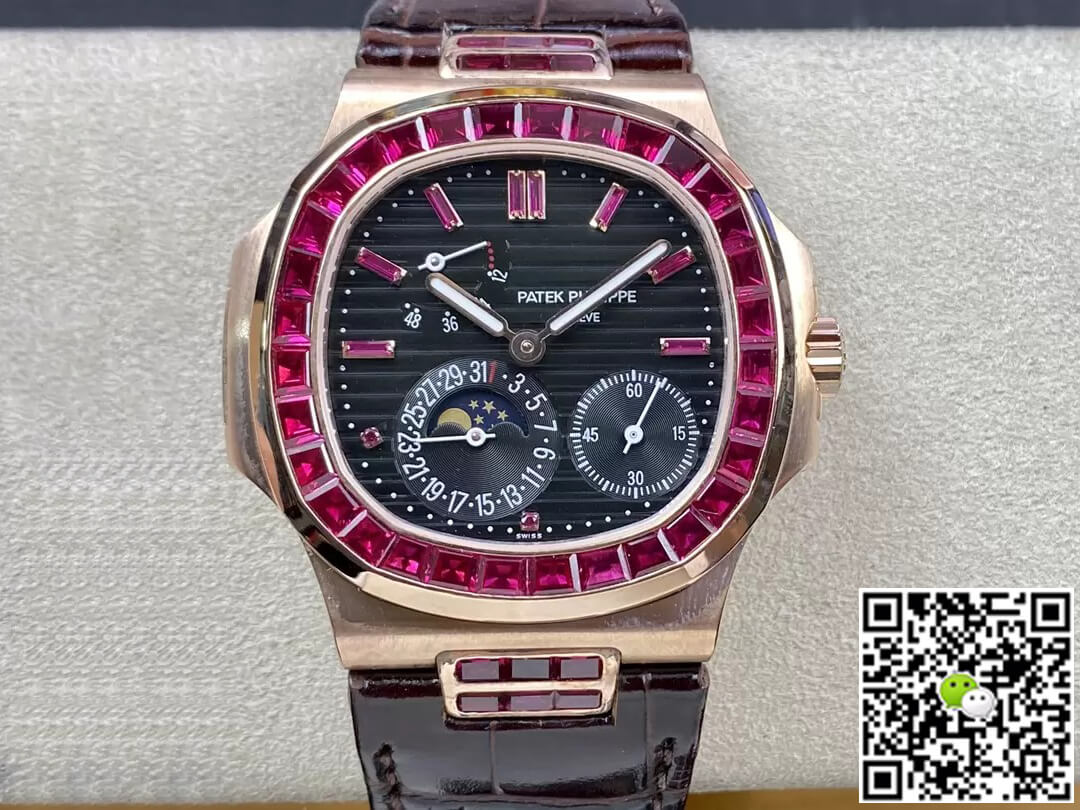 Replica Patek Philippe Nautilus 5724 1:1 Best Edition Rose Gold Case - DEEPREPS