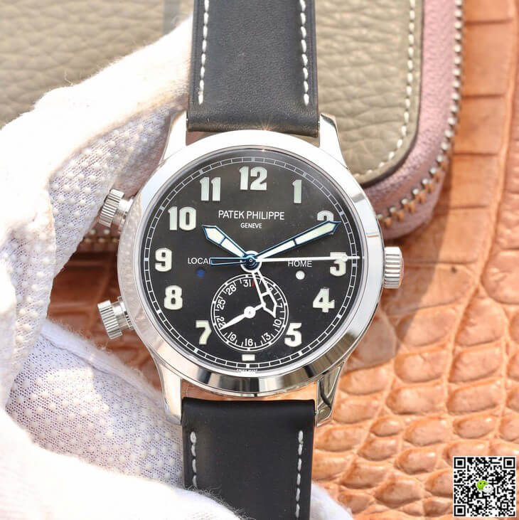 Replica Patek Philippe Calatrava 5524 1:1 Best Edition Black Dial - DEEPREPS