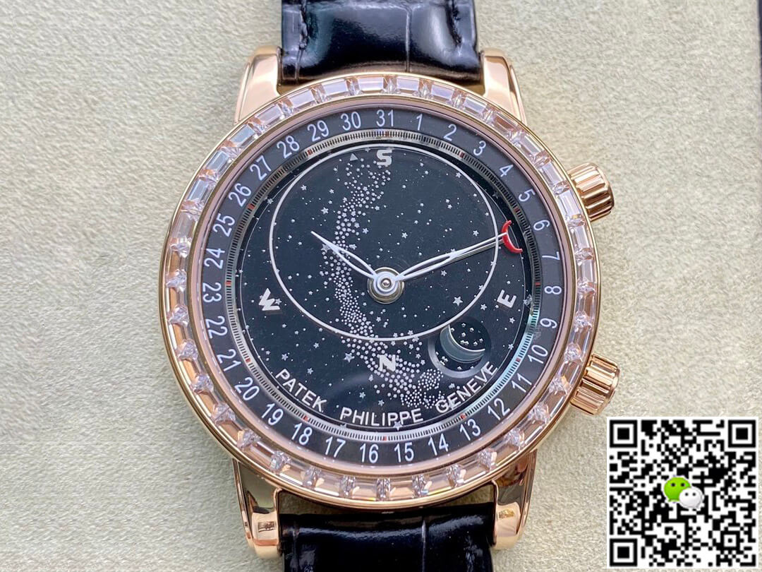 Replica Patek Philippe Grand Complications 6104R-001 1:1 Best Edition Sky Moon Black Dial - DEEPREPS