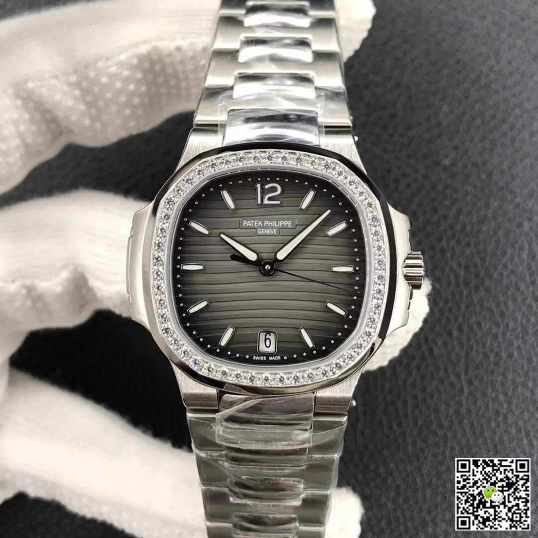 Replica Patek Philippe Nautilus Ladies 7118-1200A-011 1:1 Best Edition Diamond Bezel - DEEPREPS