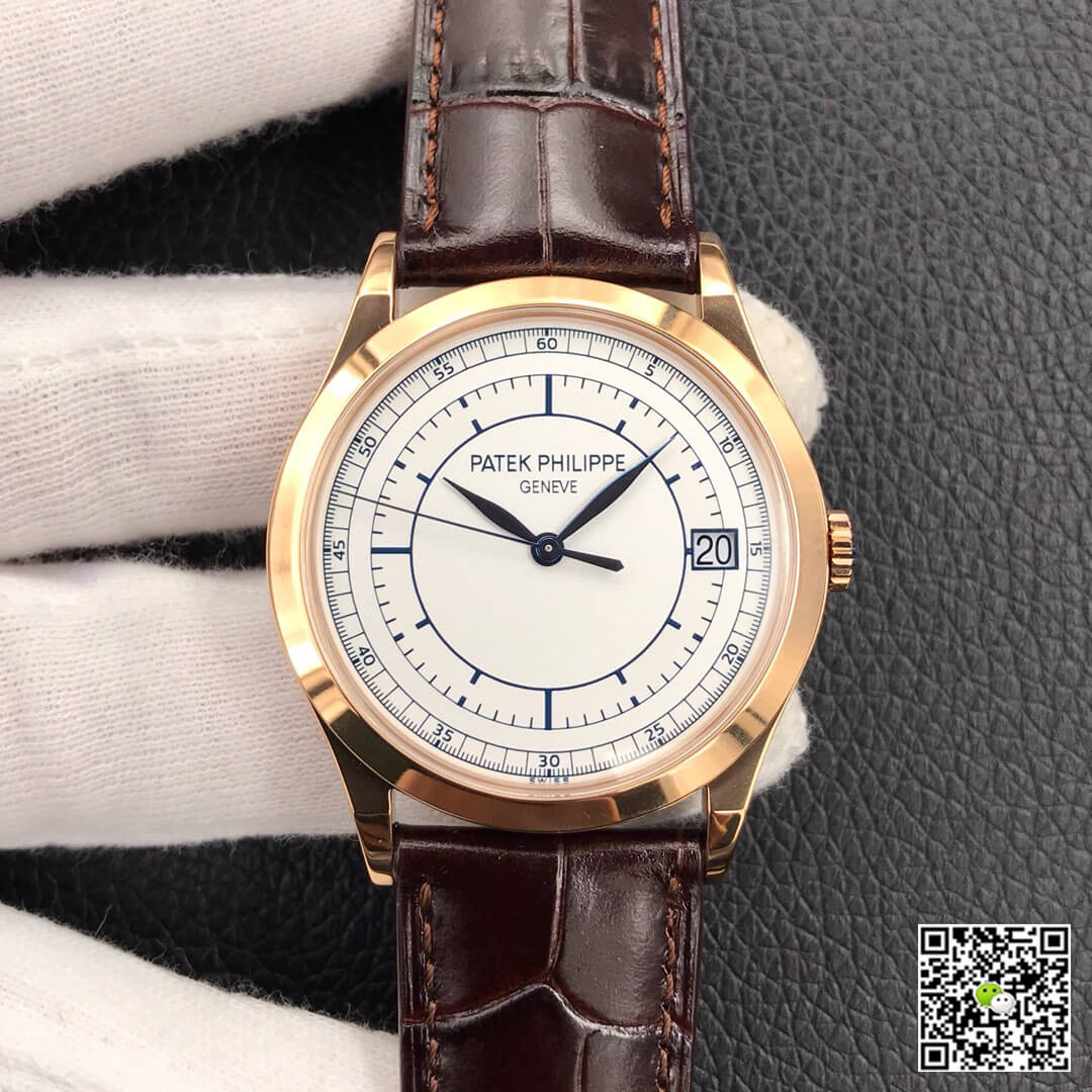 Replica Patek Philippe Calatrava 5296R-001 1:1 Best Edition Rose Gold White Dial - DEEPREPS