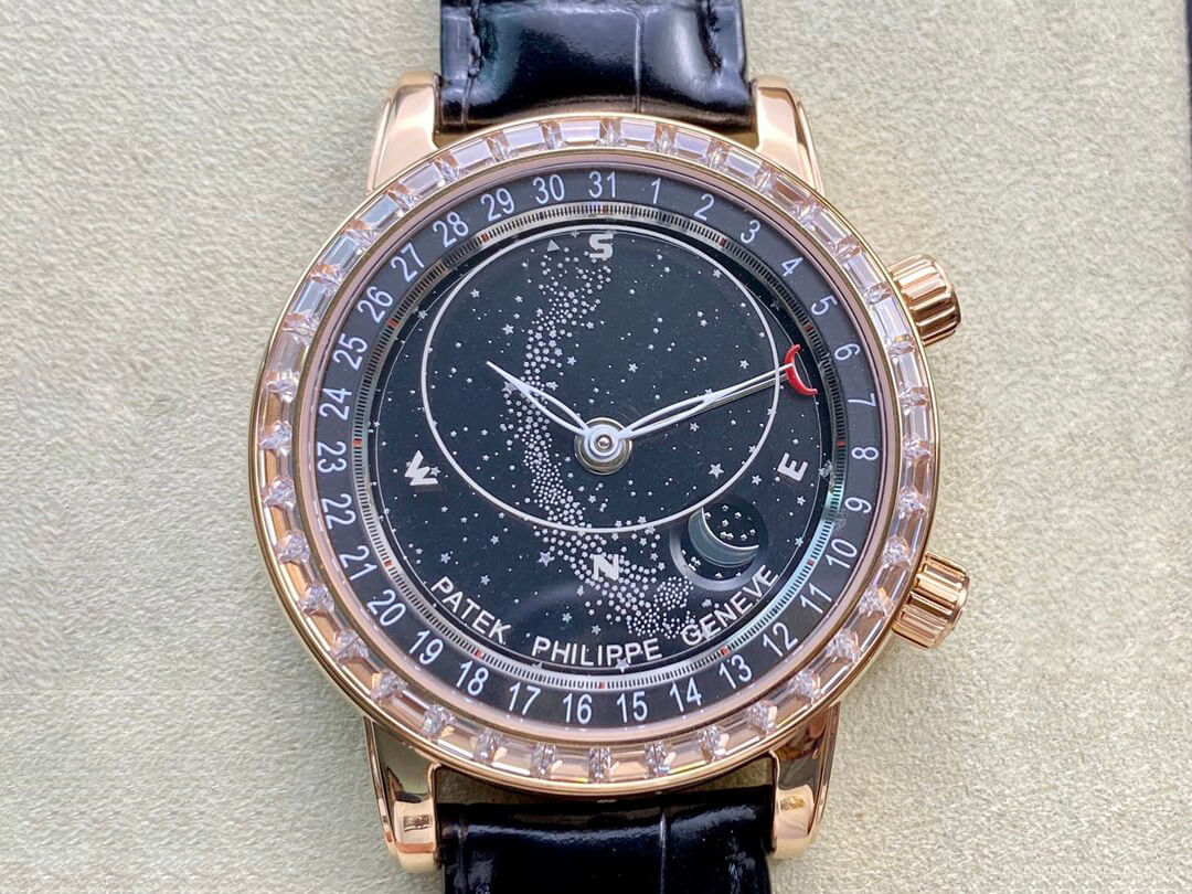 Replica Patek Philippe Grand Complications 6104R-001 1:1 Best Edition Sky Moon Black Dial - DEEPREPS
