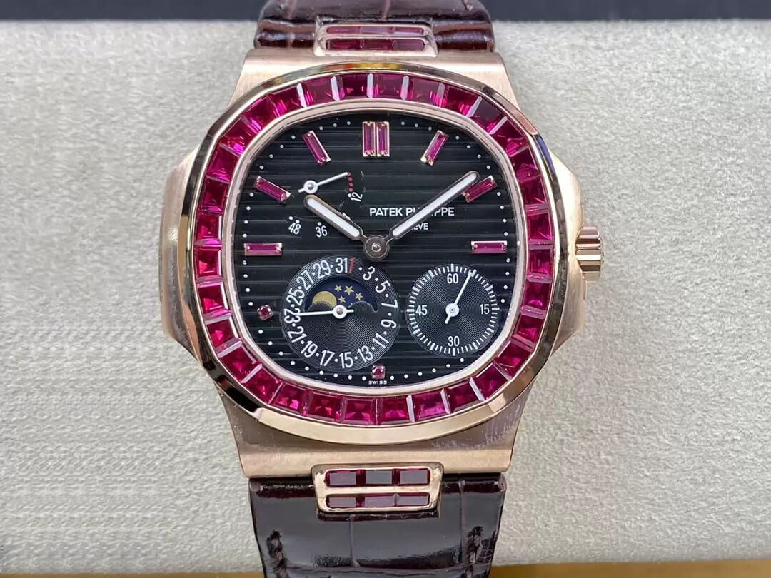 Replica Patek Philippe Nautilus 5724 1:1 Best Edition Rose Gold Case - DEEPREPS
